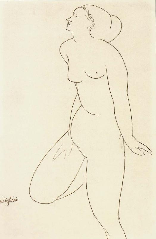 Amedeo Modigliani Standing Female nude oil painting image